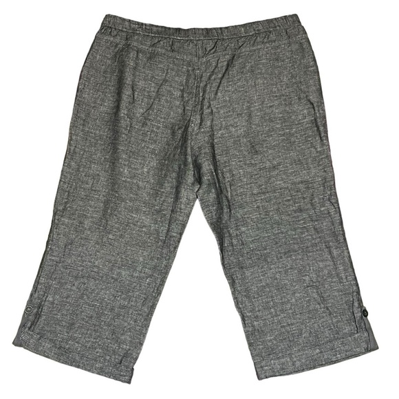 New York & Company Linen Blend Cropped Pants Relaxed-Fit Pull-On Capris Medium - Picture 6 of 11